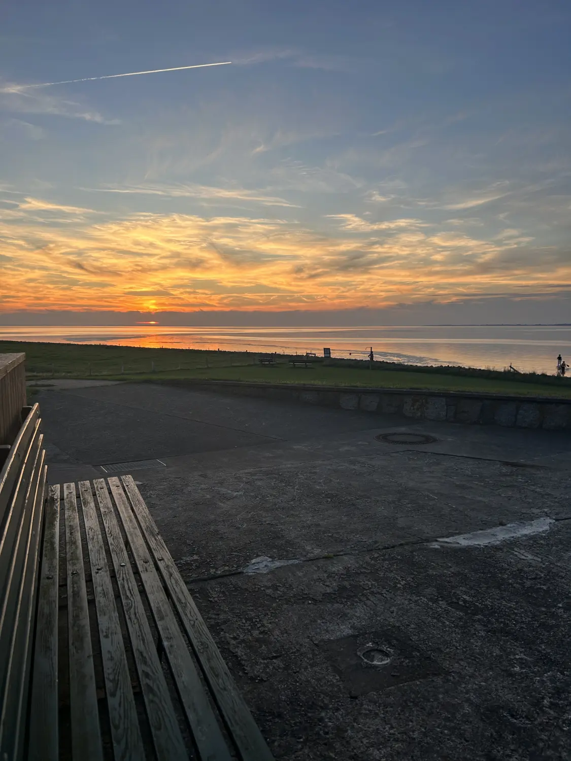 Gästehaus Nuke auf Norderhörn Sonnenuntergang