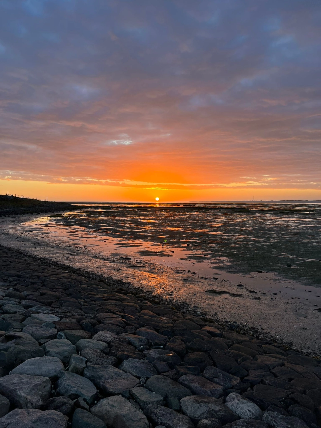 Sonnenuntergang im Gästehaus Bi de Ley auf Norderhörn